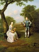 Arthur Devis Sir Nathaniel and Lady Caroline Curzon France oil painting reproduction